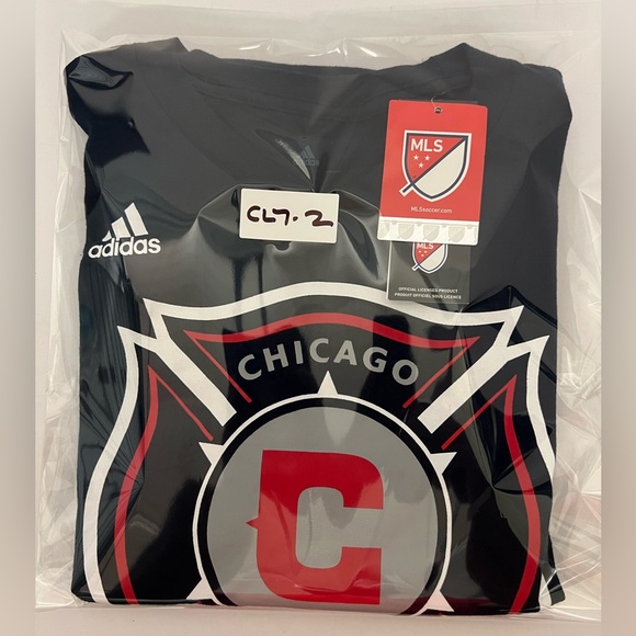 Adidas - Chicago Fire - Navy Blue Color Men's Short Sleeve T-Shirt - Picture 10 of 10